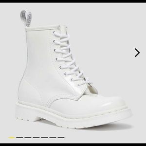 Patent White Leather Doc Martens